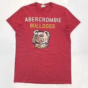 Vintage Y2K Abercrombie & Fitch Bulldogs Graphic T Shirt Size Men’s Small Muscle